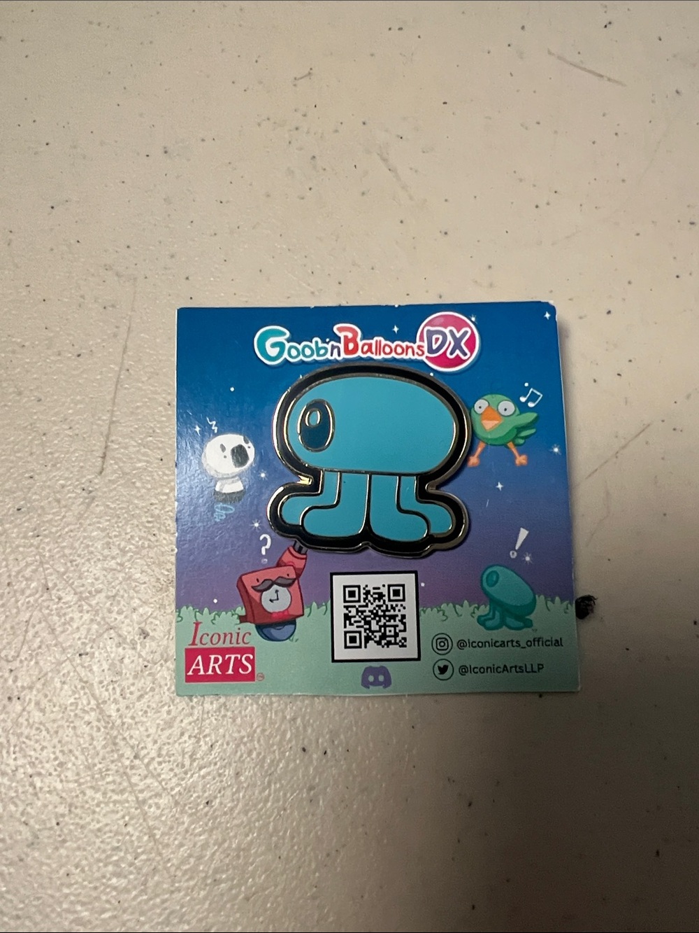 Goob'n Balloons DX Blue Enamel Pin